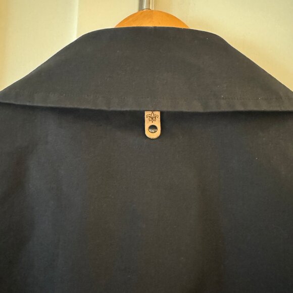 MACKAGE black trench peacoat with bell sleeve leather detail size Medium - Picture 5 of 16